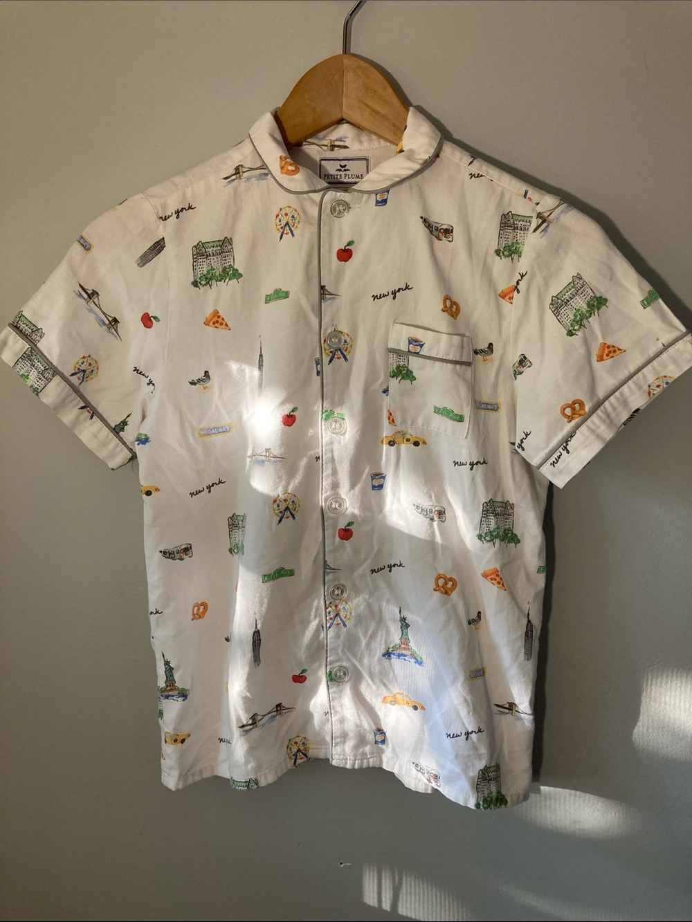 Petite Plume NYC print pj top